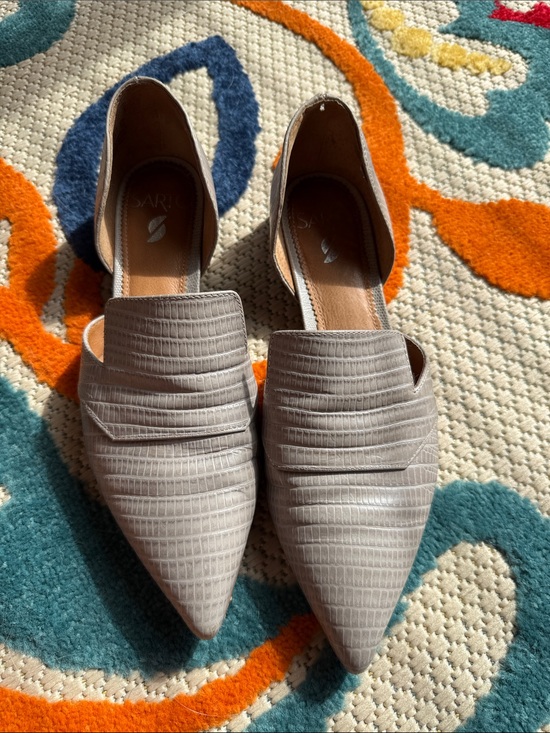 SARTO By Franco Sarto Shoes - Pointed Toe D'Orsay Flats in Taupe